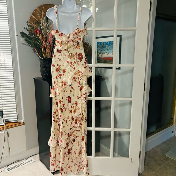 Anthropologie Let Me Be Sleeveless Ruffle Maxi Dress 6P NWT - Picture 10 of 12